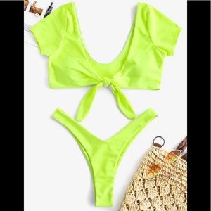 ZAFUL neon green bikini